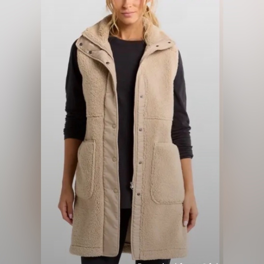 Zella Faux Shearling Longline Vest